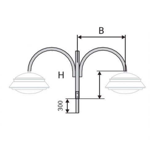 К16-0,8-0,6-1-5 кронштейн двухрожковый